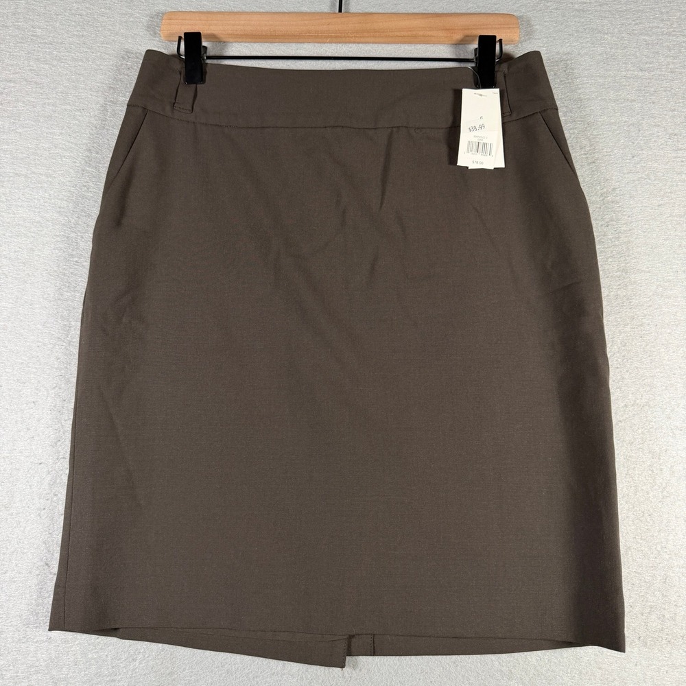 Banana Republic Womens Brown Knee‎ Length Pencil Skirt Size 6 NWT 508720-01-1